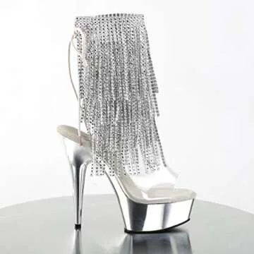 Pleaser Women's Del1017rsf Boots - Stunning Clear High Heels
