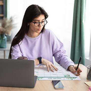 Aesthetic Greenery Desk Calendar for Easy 2022 Planning