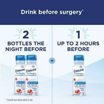 Ensure Pre-Surgery, Clear Carbohydrate Drink, Strawberry, 10 fl oz, 4 Count