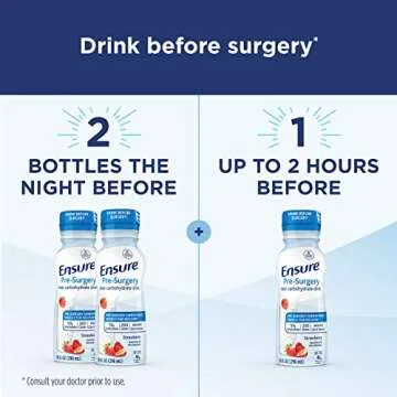 Ensure Pre-Surgery, Clear Carbohydrate Drink, Strawberry, 10 fl oz, 4 Count