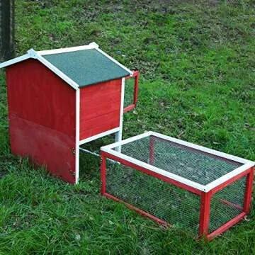 COZIWOW 61”X23.6”X36” Indoor Outdoor Wooden Large Small Animal Hutch,Pets Crate House for Rabbit Bunny Cage Dog Cat Squirrel Hamster Hedgehog Guinea Pig Habitat Chicken Coop