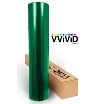 VViViD Transparent Colorful Vinyl Window Tinting Sheets (1.49ft x 5ft, Green)