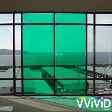 VViViD Transparent Colorful Vinyl Window Tinting Sheets (1.49ft x 5ft, Green)