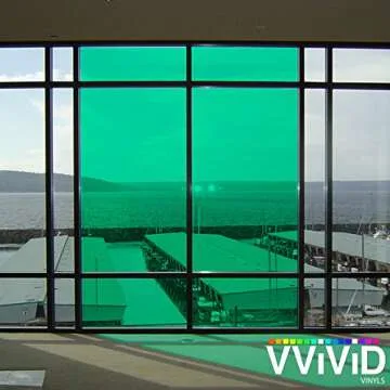 VViViD Transparent Colorful Vinyl Window Tinting Sheets (1.49ft x 5ft, Green)