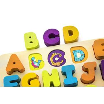 B. toys Wooden Alphabet Puzzle for Toddlers