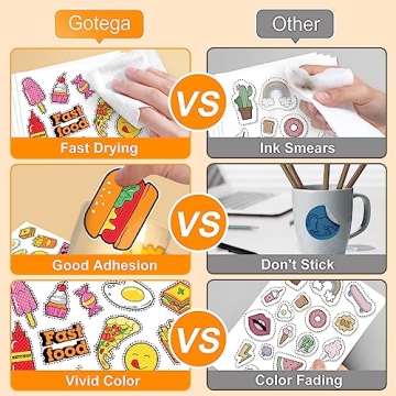 Printable Vinyl Sticker Paper 30 Sheets - Waterproof & Quick Dry