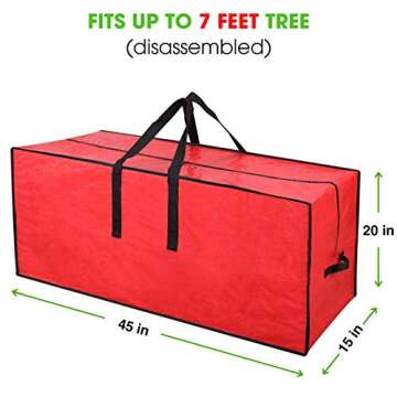Primode Christmas Tree Storage Bag | Fits Up to 7.5 Ft. Tall Disassembled Tree I 45"x15"x20" Holiday...