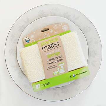 Practical Matter Organic Cotton Fiber All-Purpose Kitchen Sponge (Pack of 2)