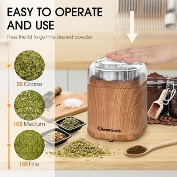 Hermolante Electric Spice Grinder for Kitchen Use