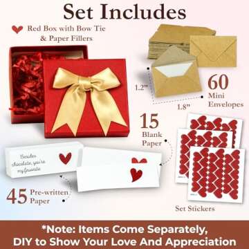 STOFINITY 60 Love Notes For Him Her - Valentines For Him, Cute Couple Gifts For Boyfriend Birthday G...