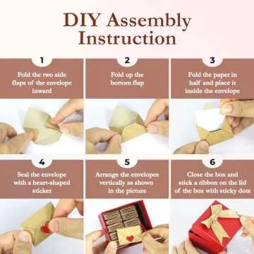 STOFINITY 60 Love Notes For Him Her - Valentines For Him, Cute Couple Gifts For Boyfriend Birthday Gift Ideas, Mini Envelopes Lunch Notes For Husband, Long Distance Relationship Gifts For Girlfriend