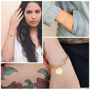 Elegant PEARLADA Gold Chain Bracelet for Her - Gift Ready