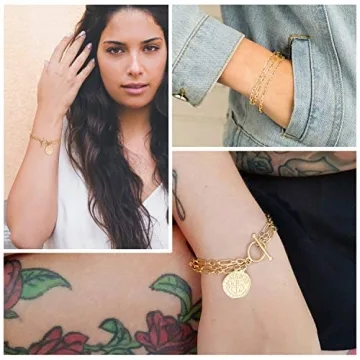 Elegant PEARLADA Gold Chain Bracelet for Her - Gift Ready