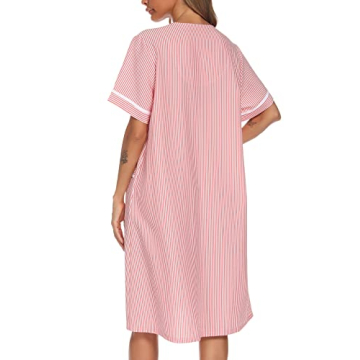 YOZLY Embroidered House Dress with Pockets in Red