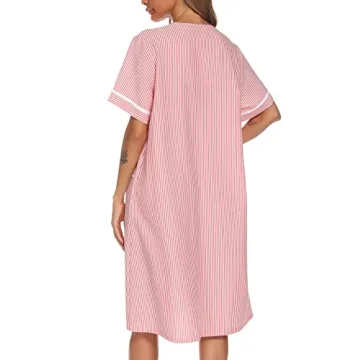 YOZLY Embroidered House Dress with Pockets in Red