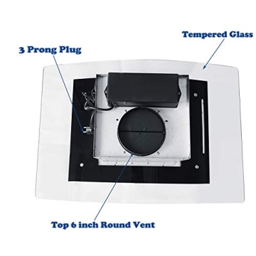 Tieasy 36 Inch Island Range Hood Elegant & Powerful