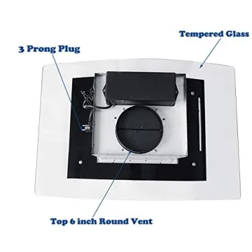 Tieasy 36 Inch Island Range Hood Elegant & Powerful