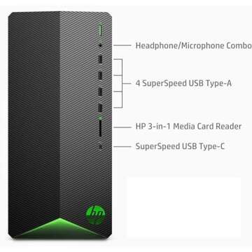 HP Pavilion Desktop Tower Computer, Intel 8-Core i7-11700F up to 4.9GHz, 32GB DDR4 RAM, 1TB PCIe SSD...