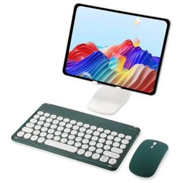 Bluetooth Keyboard and Mouse Combo - Ultra Slim & Rechargeable