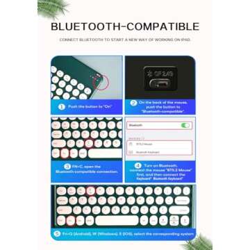Bluetooth Keyboard and Mouse Combo - Ultra Slim & Rechargeable