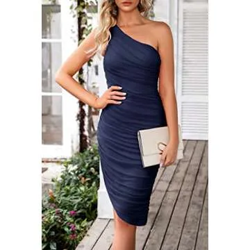 Chic PRETTYGARDEN One Shoulder Bodycon Dress for Summer
