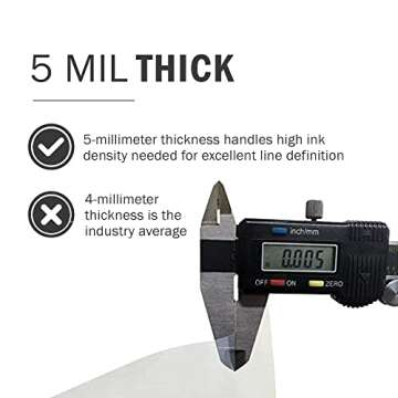 Screen Print Direct® Waterproof Inkjet Film Sheets(13" x 19" - 100 Sheets) - Transparency Film for ...