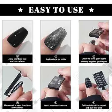 WOKOTO 15Pcs Cat Eye Nail Magnets for Stunning Nail Art