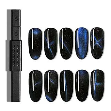 WOKOTO 15Pcs Cat Eye Nail Magnets for Stunning Nail Art