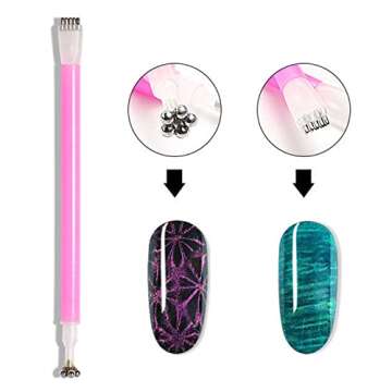 WOKOTO 15Pcs Cat Eye Nail Magnets for Stunning Nail Art