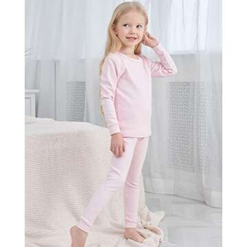 Cozy Toddler Winter Pajamas Girls 3T Pink Stripes