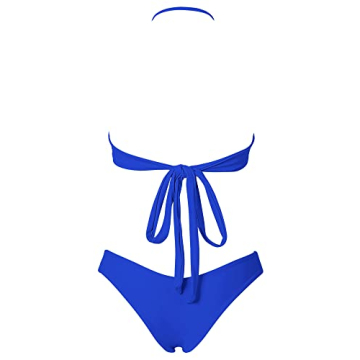 RUUHEE Women Criss Cross High Waisted String Floral Printed 2 Piece Bathing Suits