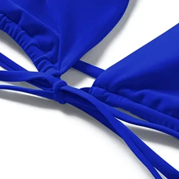 RUUHEE Women Criss Cross High Waisted String Floral Printed 2 Piece Bathing Suits