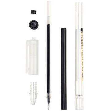 AUHOKY 24Pcs 0.35 mm Black Gel Ink Pens, Extra-Fine Ballpoint Pen, Quick-Drying point Rolling Ball P...