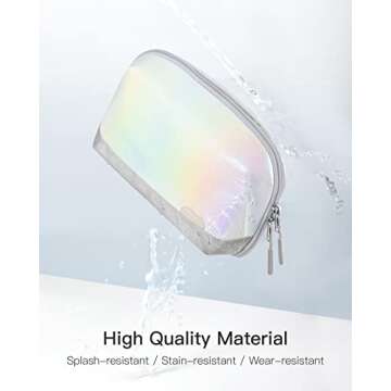 Inateck Electronics Organizer Travel Case, 180° Open Water-resistant Tech Pouch, Multifunctional Travel Organizer Bag, Electronic Accessories Carry Case for Cable, Cord, Charger, Phone, Aurora, Large