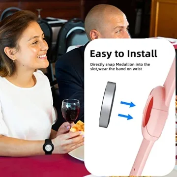 MAKCPOIMER Princess Medallion Sport Band Accessory, 3/4 Pack Silicone Wristband for Holding Carnival Ocean Medallion, fit Men Women（M/L, Black+White+Blue+Pink）