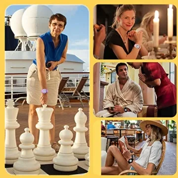 MAKCPOIMER Princess Medallion Sport Band Accessory, 3/4 Pack Silicone Wristband for Holding Carnival Ocean Medallion, fit Men Women（M/L, Black+White+Blue+Pink）