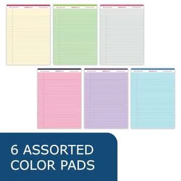 Roaring Spring Eco-Friendly Legal Pads, Pack of 6 Colors