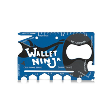 Wallet Ninja Multitool Card – 18 in 1 Credit Card Size Multi-Tool for Quick Repairs, EDC Survival ...