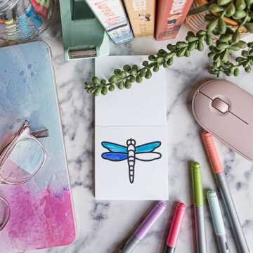 A Brighter Year The Original Adult Mini Coloring Book - 3-Piece Variety Pack- 3” x 3” Pocket Size, 50 Pages, Lay Flat Binding, Thick Paper, No Bleeding - Stress & Anxiety Relief, Gift& Travel