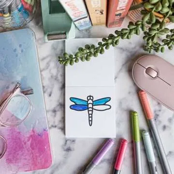 A Brighter Year The Original Adult Mini Coloring Book - 3-Piece Variety Pack- 3” x 3” Pocket Size, 50 Pages, Lay Flat Binding, Thick Paper, No Bleeding - Stress & Anxiety Relief, Gift& Travel