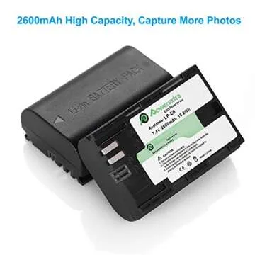 Powerextra LP-E6N Battery 2-Pack for Canon Cameras