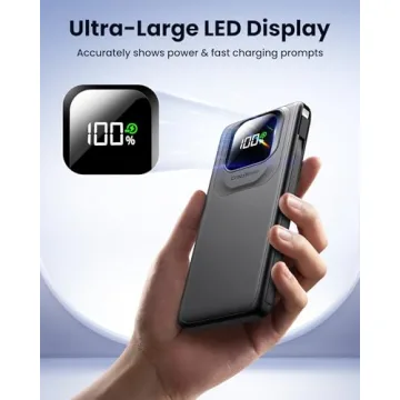 Crazywhale 10000mAh Portable Charger with Fast Charging and Built-in Cables