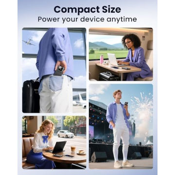 Crazywhale 10000mAh Portable Charger with Fast Charging and Built-in Cables