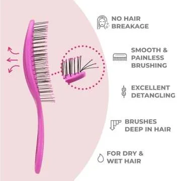 Ninabella Detangling Hair Brush - Gentle, Eco-Friendly Hair Care for Everyone