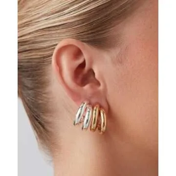 Elegant CHESKY Chunky Hoop Earrings - Perfect Gift for Her