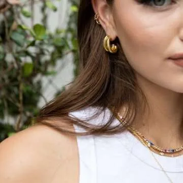 Elegant CHESKY Chunky Hoop Earrings - Perfect Gift for Her