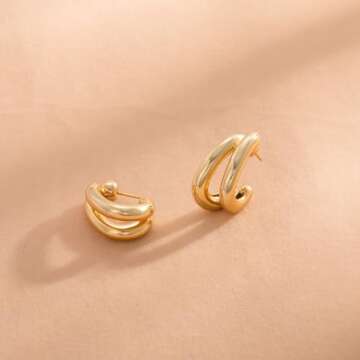 Elegant CHESKY Chunky Hoop Earrings - Perfect Gift for Her