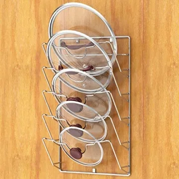 Simple Houseware Wall Door Pot Lid Rack for Kitchen