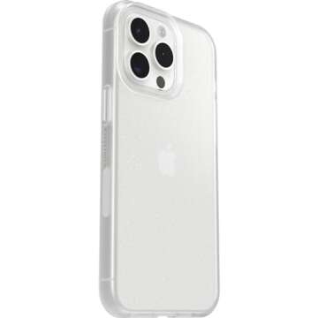 OtterBox iPhone 15 Pro MAX (Only) Prefix Series Case - Stardust (Clear/Glitter), Ultra-Thin, Pocket-Friendly, Raised Edges Protect Camera & Screen, Wireless Charging Compatible