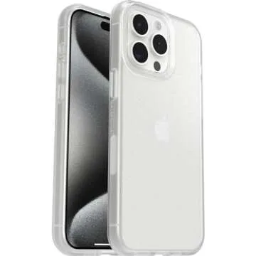 OtterBox iPhone 15 Pro MAX (Only) Prefix Series Case - Stardust (Clear/Glitter), Ultra-Thin, Pocket-Friendly, Raised Edges Protect Camera & Screen, Wireless Charging Compatible